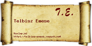 Telbisz Emese névjegykártya
